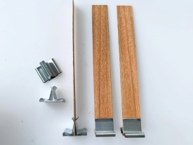 Pack 100 clips porta mecha madera planas